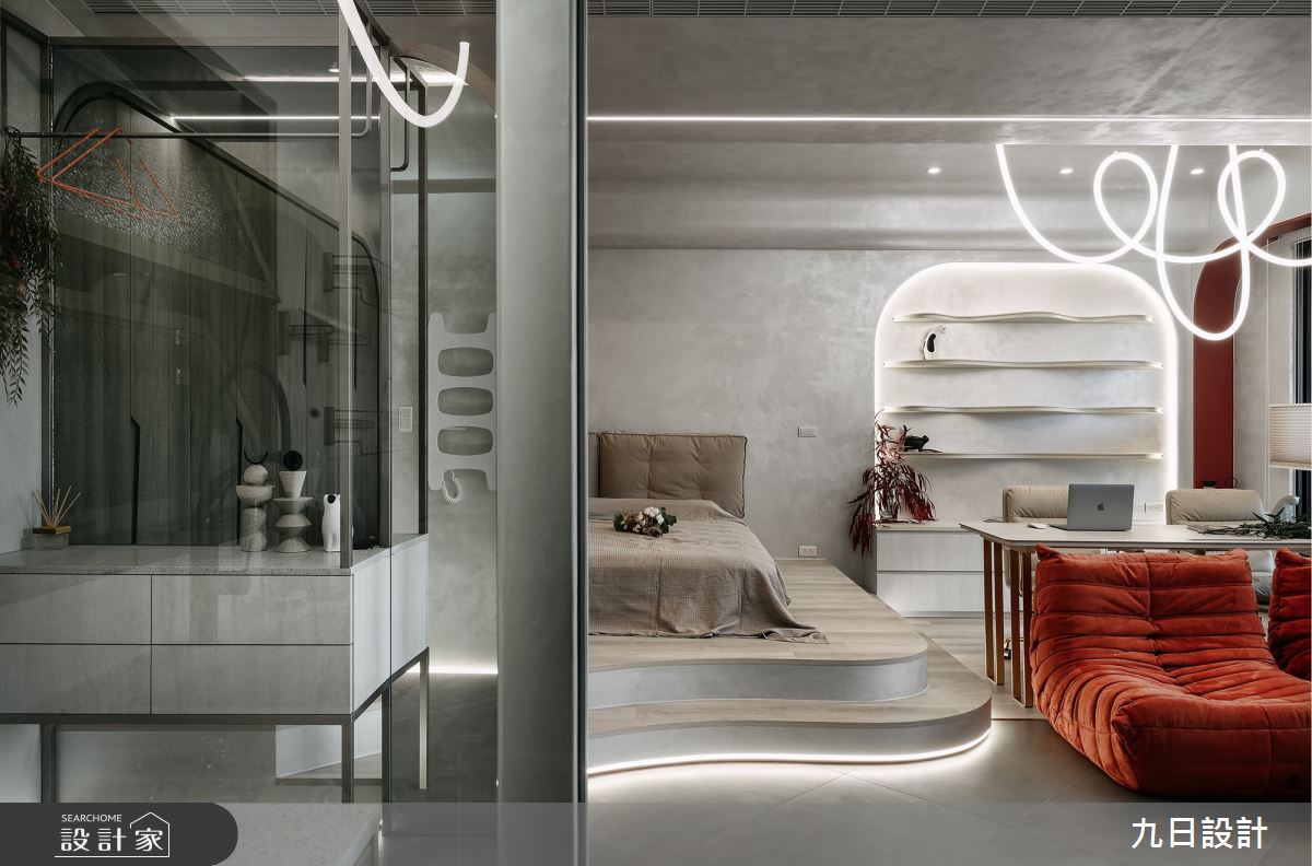 15坪新成屋(5年以下)＿現代風玄關客廳臥室書房案例圖片＿九日室內裝修設計＿九日_60之5
