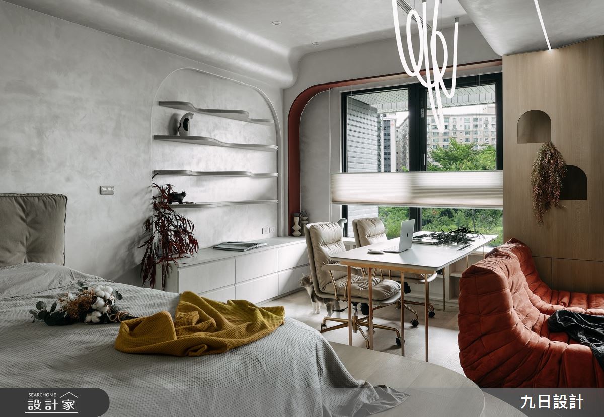 15坪新成屋(5年以下)＿現代風臥室書房案例圖片＿九日室內裝修設計＿九日_60之14