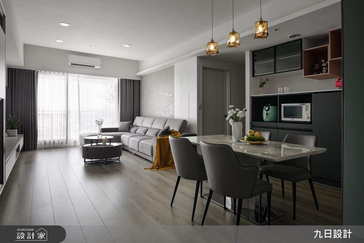 30坪新成屋(5年以下)＿現代風客廳餐廳案例圖片＿九日室內裝修設計＿九日_62之4