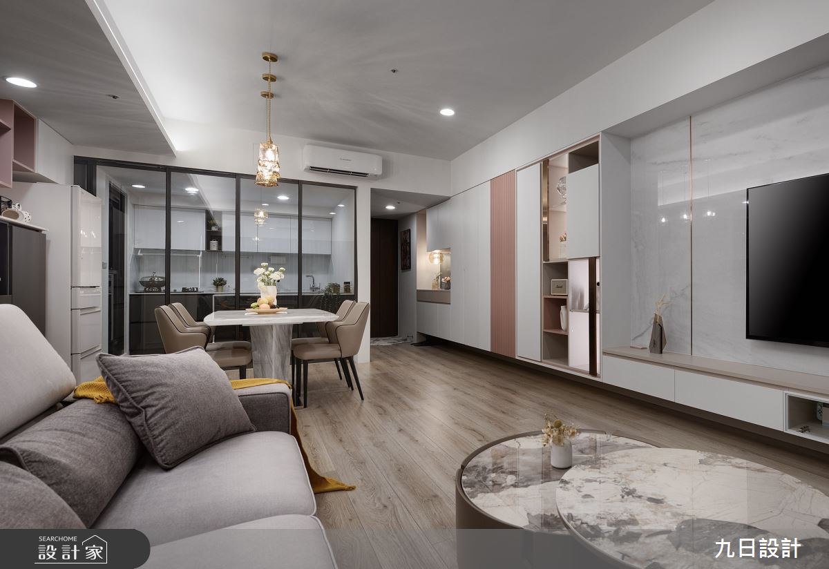 30坪新成屋(5年以下)＿現代風玄關客廳餐廳廚房案例圖片＿九日室內裝修設計＿九日_62之18