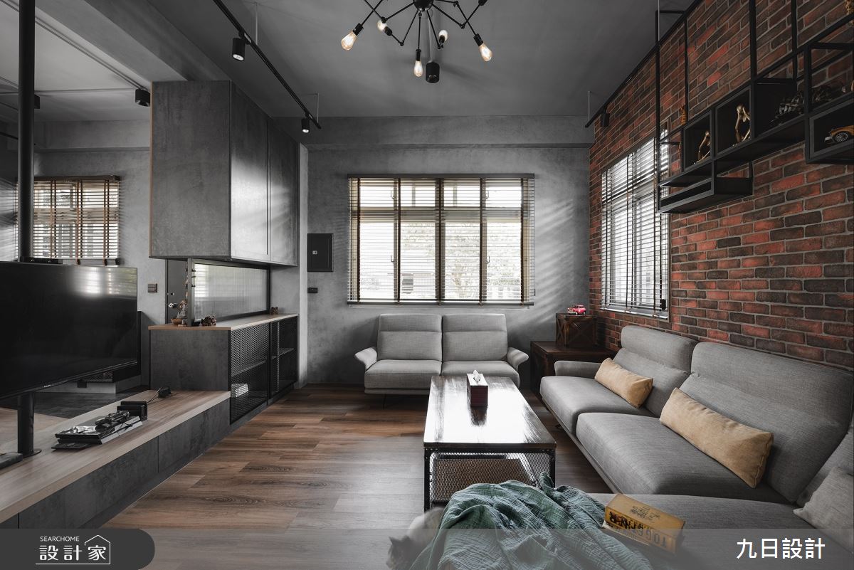 50坪老屋(16~30年)＿工業風客廳案例圖片＿九日室內裝修設計＿九日_63之7