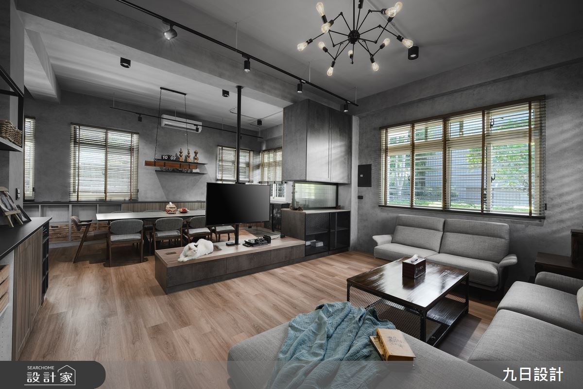 50坪老屋(16~30年)＿工業風客廳案例圖片＿九日室內裝修設計＿九日_63之8