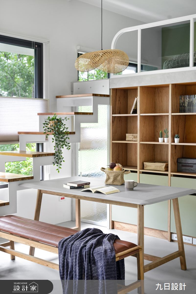 16坪新成屋(5年以下)＿混搭風餐廳樓梯案例圖片＿九日室內裝修設計＿九日_66之21