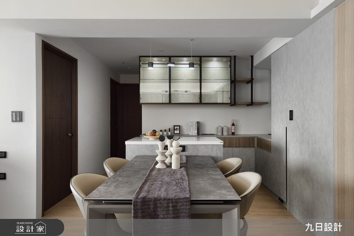 28坪新成屋(5年以下)＿現代風餐廳中島案例圖片＿九日室內裝修設計＿九日_70之5