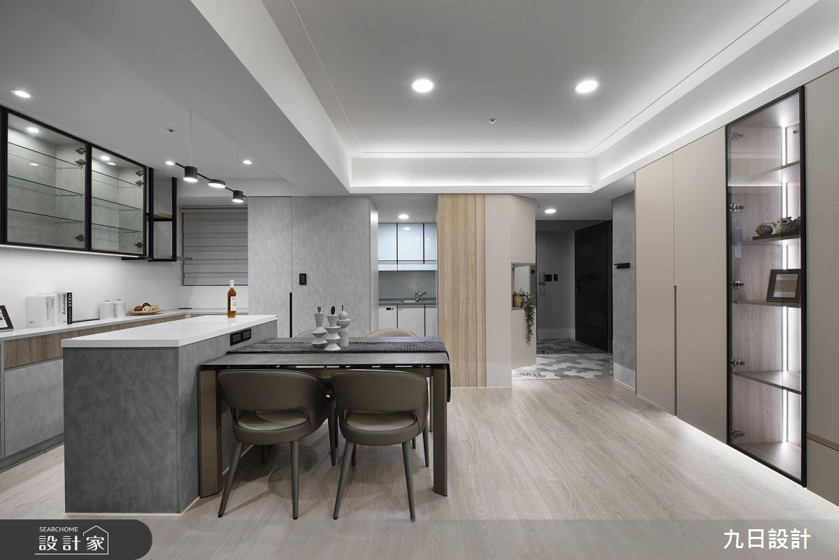 28坪新成屋(5年以下)＿現代風玄關餐廳中島案例圖片＿九日室內裝修設計＿九日_70之6