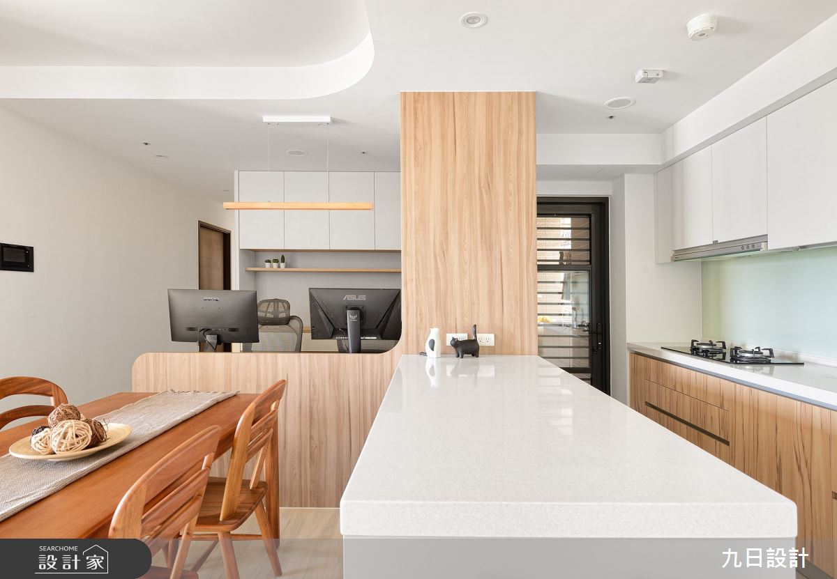 28坪新成屋(5年以下)＿北歐風餐廳廚房書房中島案例圖片＿九日室內裝修設計＿九日_72之7