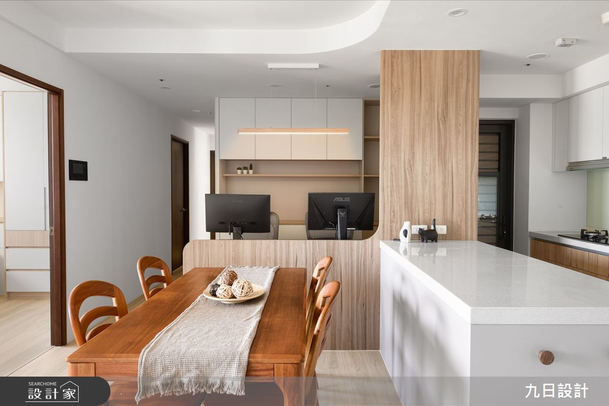 28坪新成屋(5年以下)＿北歐風餐廳廚房書房中島案例圖片＿九日室內裝修設計＿九日_72之8
