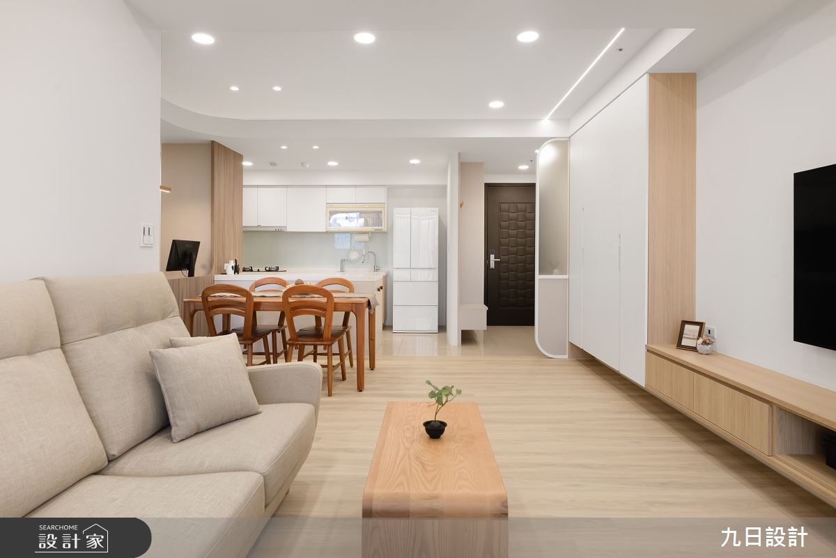 28坪新成屋(5年以下)＿北歐風玄關客廳餐廳廚房中島案例圖片＿九日室內裝修設計＿九日_72之16