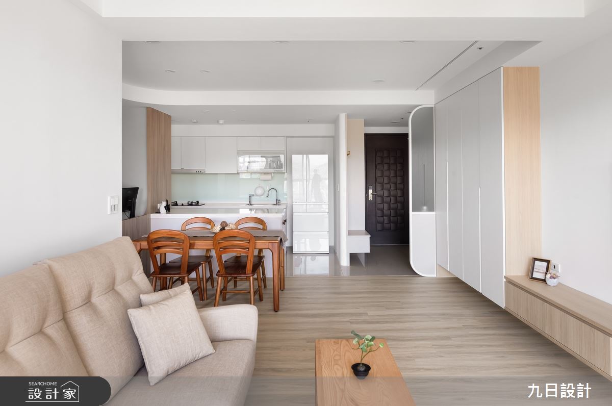 28坪新成屋(5年以下)＿北歐風玄關客廳餐廳廚房中島案例圖片＿九日室內裝修設計＿九日_72之18