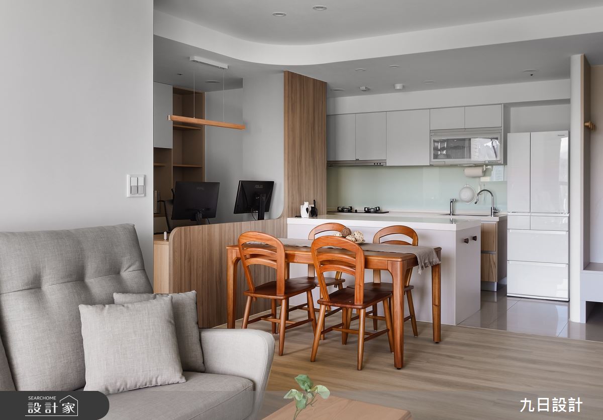 28坪新成屋(5年以下)＿北歐風餐廳廚房書房中島案例圖片＿九日室內裝修設計＿九日_72之20