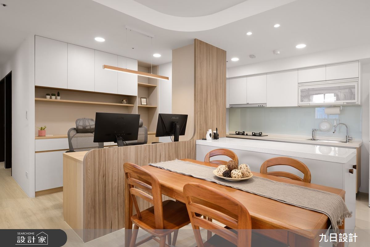28坪新成屋(5年以下)＿北歐風餐廳廚房書房中島案例圖片＿九日室內裝修設計＿九日_72之21