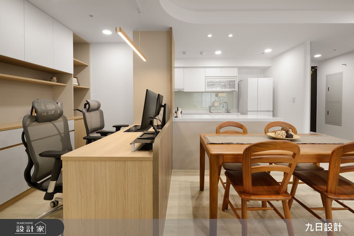 28坪新成屋(5年以下)＿北歐風餐廳廚房書房中島案例圖片＿九日室內裝修設計＿九日_72之22