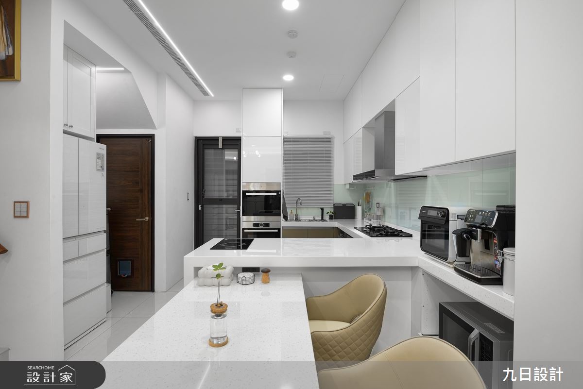 72坪新成屋(5年以下)＿輕奢風餐廳廚房中島案例圖片＿九日室內裝修設計＿九日_73之8