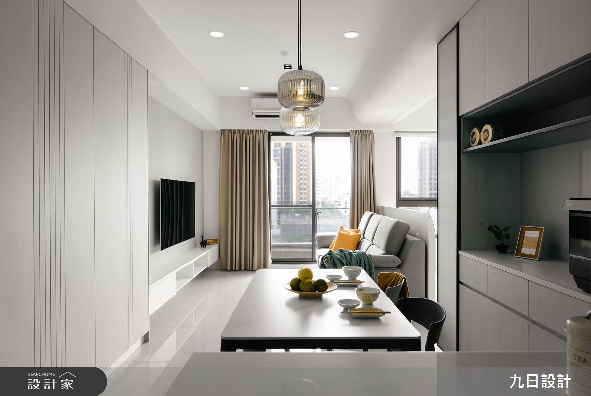 18坪新成屋(5年以下)＿北歐風客廳餐廳中島案例圖片＿九日室內裝修設計＿九日_76之4