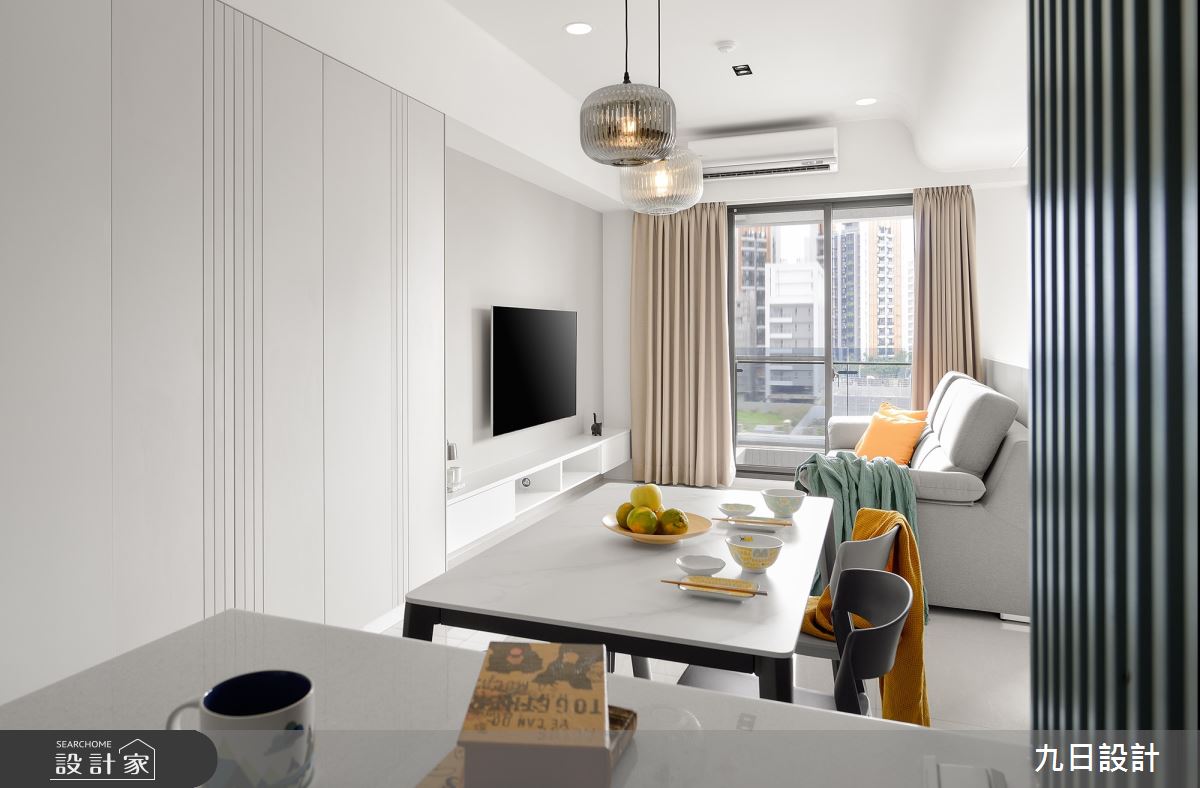 18坪新成屋(5年以下)＿北歐風客廳餐廳中島案例圖片＿九日室內裝修設計＿九日_76之6