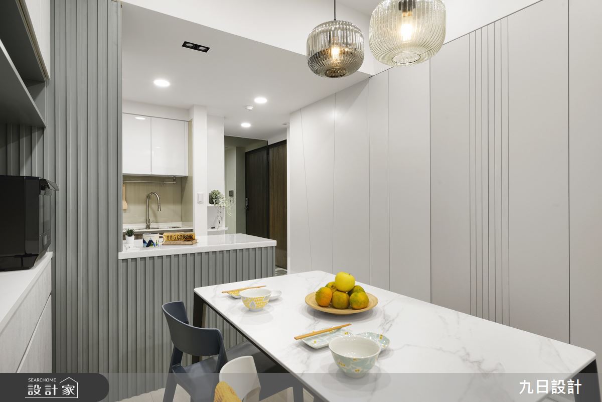 18坪新成屋(5年以下)＿北歐風餐廳廚房中島案例圖片＿九日室內裝修設計＿九日_76之8
