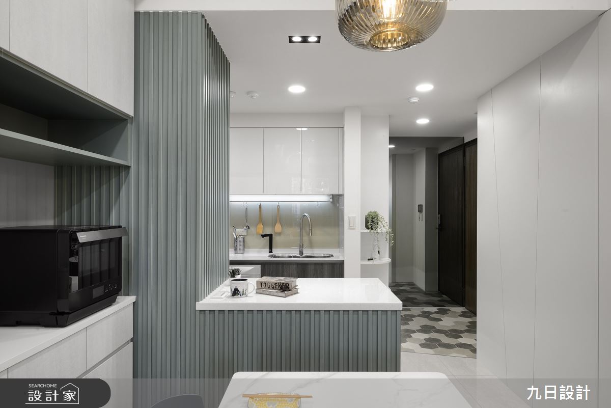 18坪新成屋(5年以下)＿北歐風玄關餐廳廚房中島案例圖片＿九日室內裝修設計＿九日_76之12
