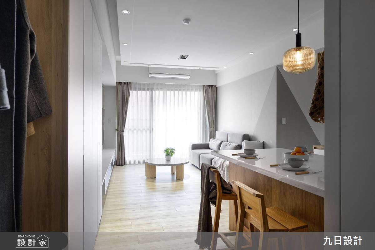 23坪新成屋(5年以下)＿北歐風玄關客廳餐廳中島案例圖片＿九日室內裝修設計＿九日_77之2