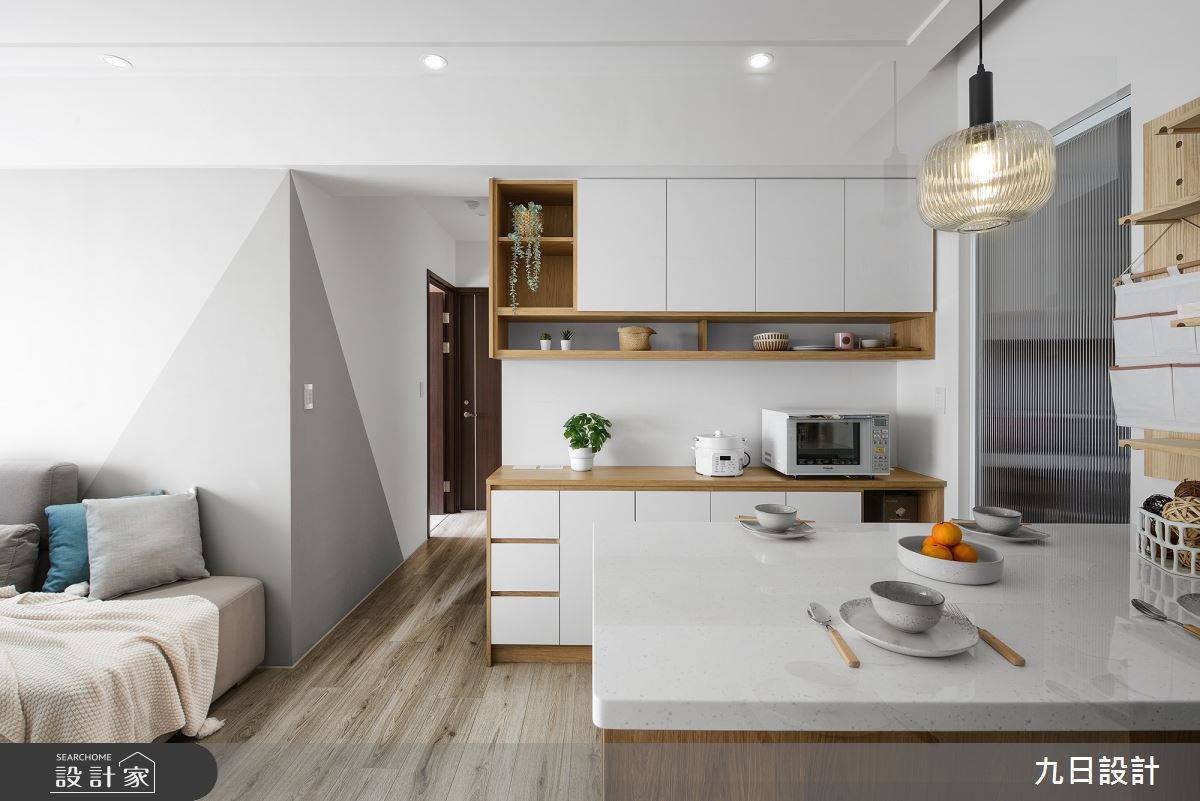 23坪新成屋(5年以下)＿北歐風客廳餐廳中島案例圖片＿九日室內裝修設計＿九日_77之12