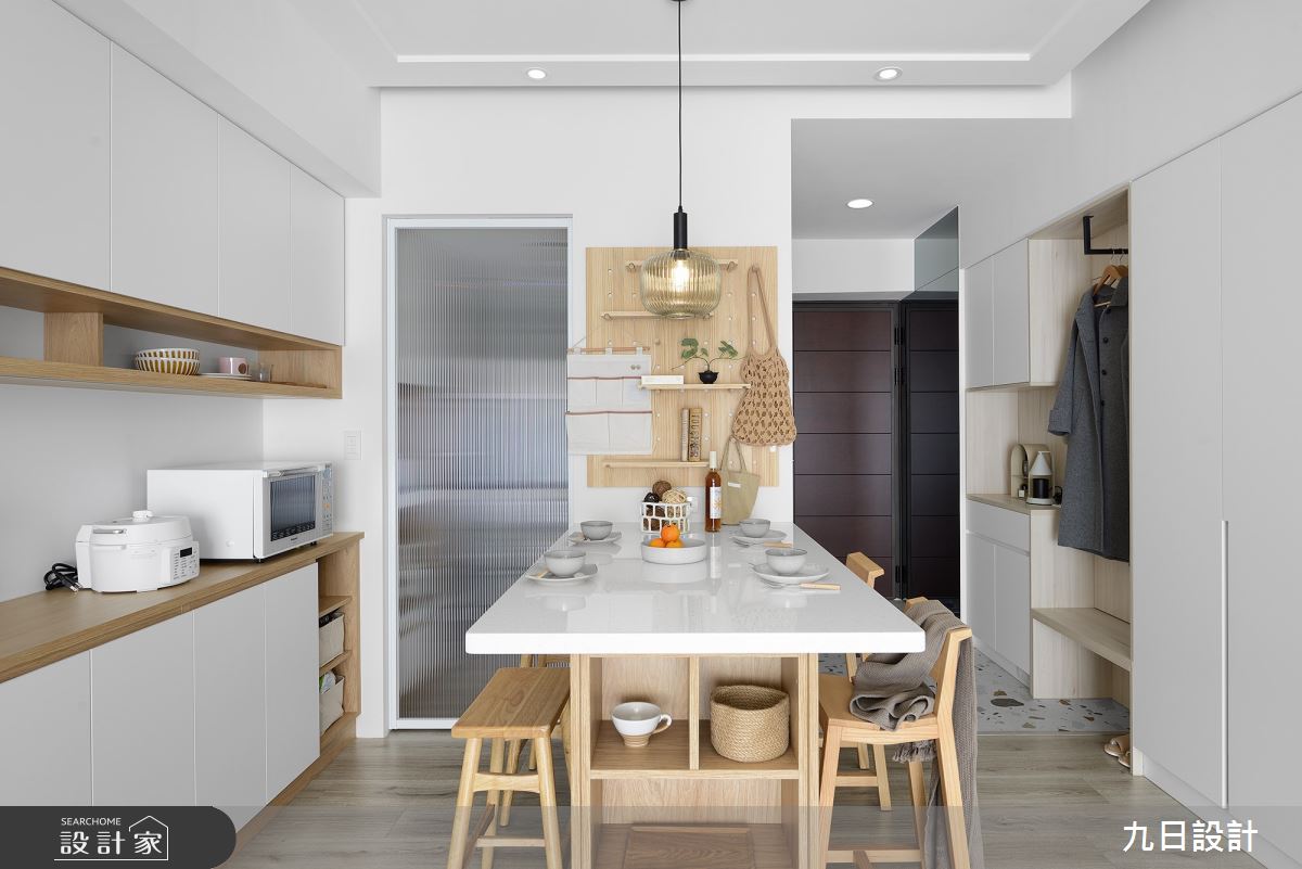 23坪新成屋(5年以下)＿北歐風玄關餐廳中島案例圖片＿九日室內裝修設計＿九日_77之8