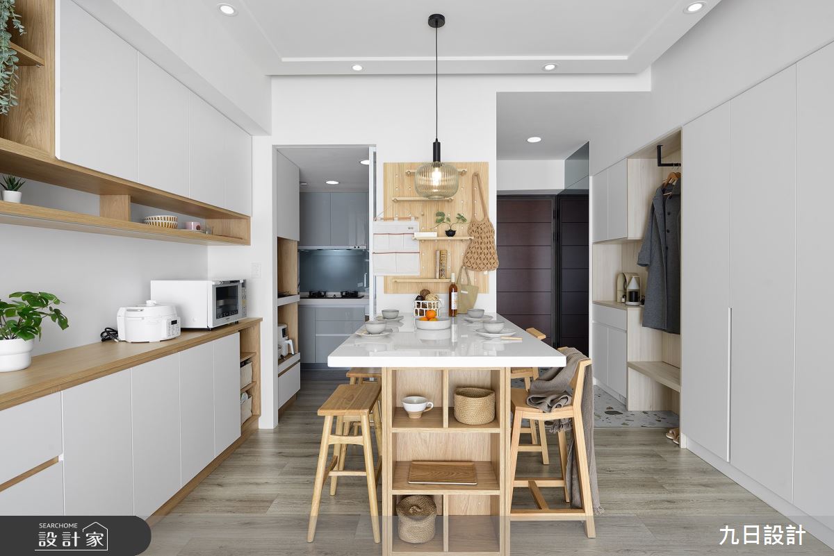 23坪新成屋(5年以下)＿北歐風玄關餐廳中島案例圖片＿九日室內裝修設計＿九日_77之9