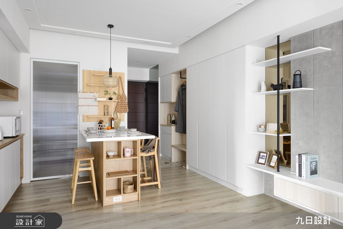 23坪新成屋(5年以下)＿北歐風玄關餐廳中島案例圖片＿九日室內裝修設計＿九日_77之15