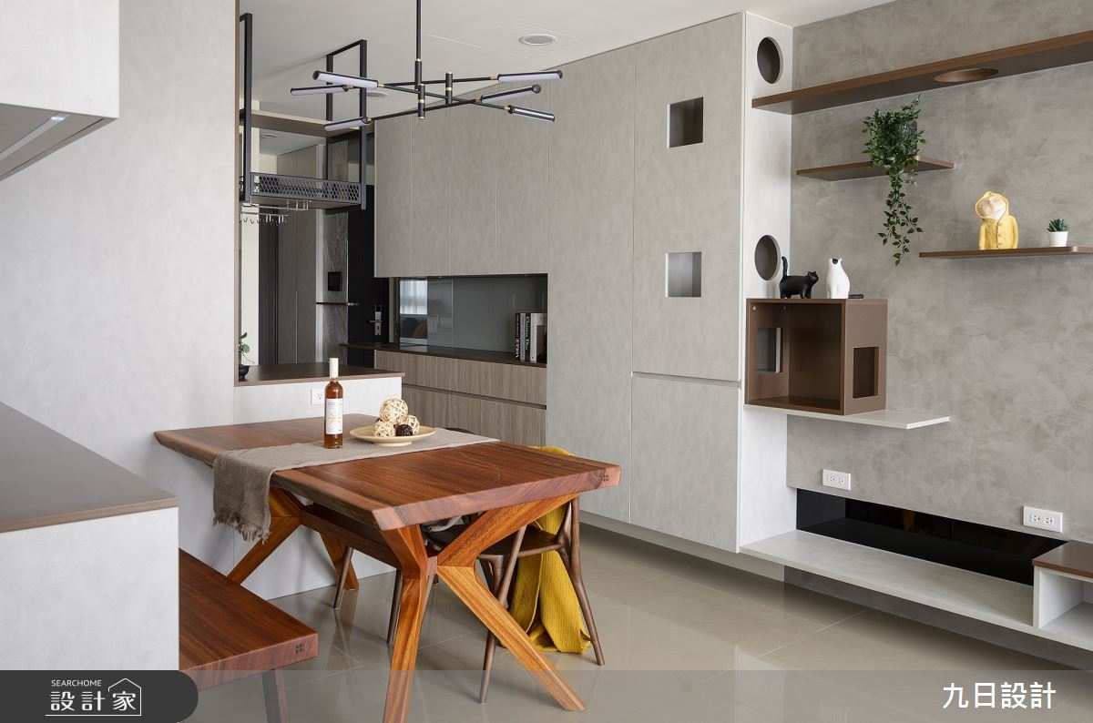21坪新成屋(5年以下)＿現代風玄關餐廳中島案例圖片＿九日室內裝修設計＿九日_79之22