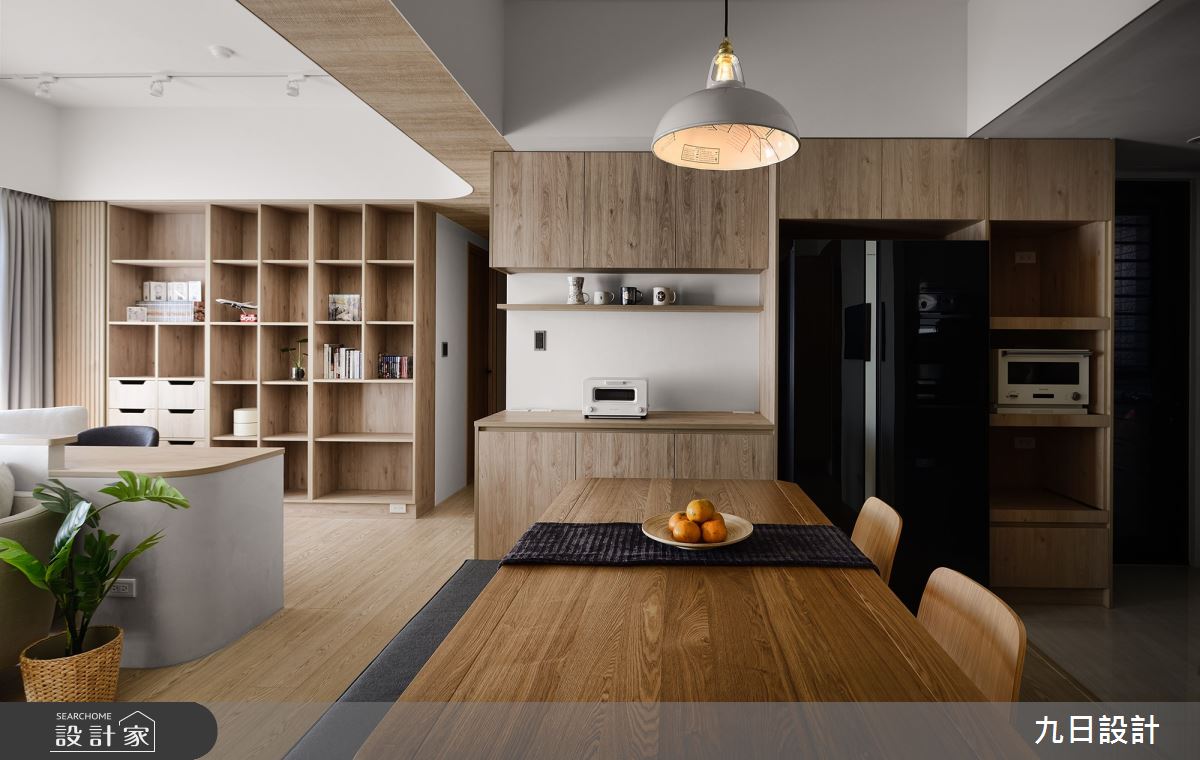 32坪新成屋(5年以下)＿北歐風客廳餐廳書房案例圖片＿九日室內裝修設計＿九日_80之9