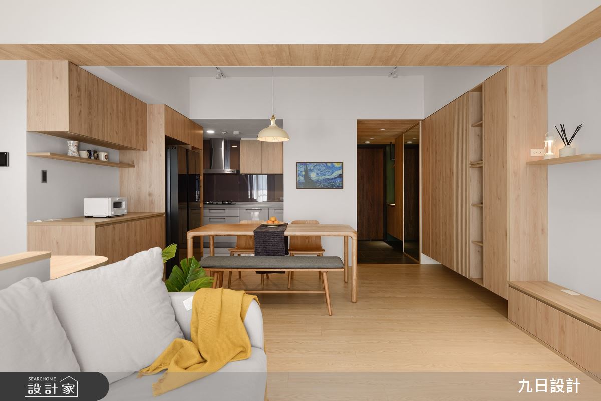 32坪新成屋(5年以下)＿北歐風玄關客廳餐廳廚房案例圖片＿九日室內裝修設計＿九日_80之19
