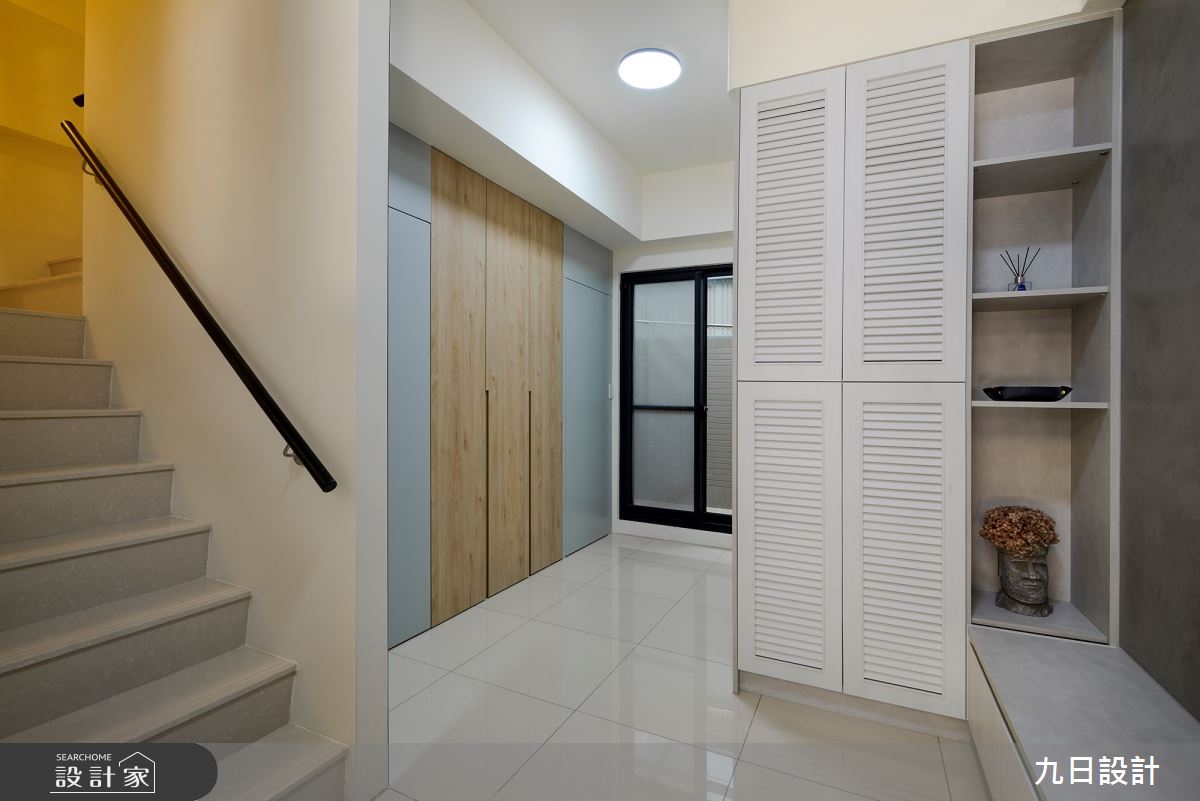 35坪新成屋(5年以下)＿混搭風玄關樓梯案例圖片＿九日室內裝修設計＿九日_85之4