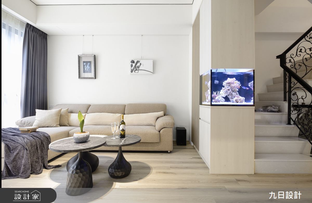 35坪新成屋(5年以下)＿混搭風客廳樓梯案例圖片＿九日室內裝修設計＿九日_85之23