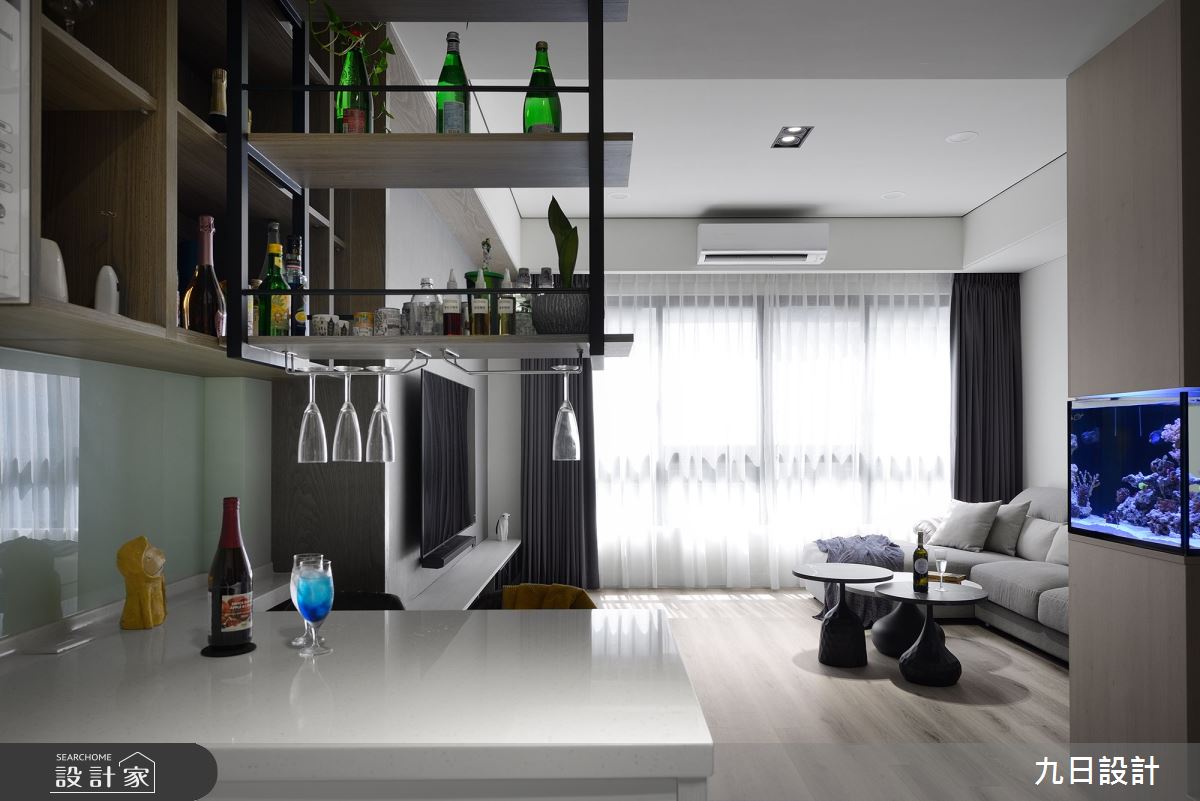 35坪新成屋(5年以下)＿混搭風客廳餐廳廚房中島案例圖片＿九日室內裝修設計＿九日_85之20