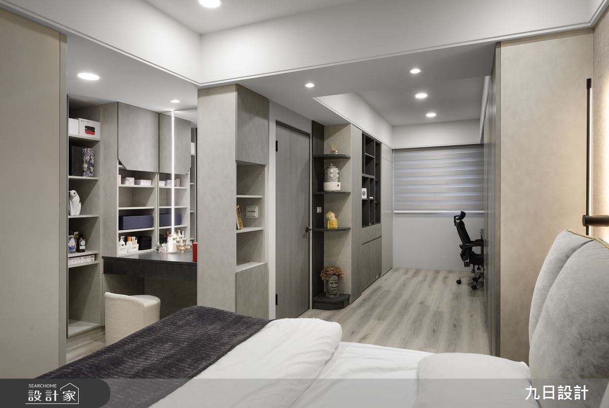 35坪新成屋(5年以下)＿混搭風臥室更衣間工作區案例圖片＿九日室內裝修設計＿九日_85之29