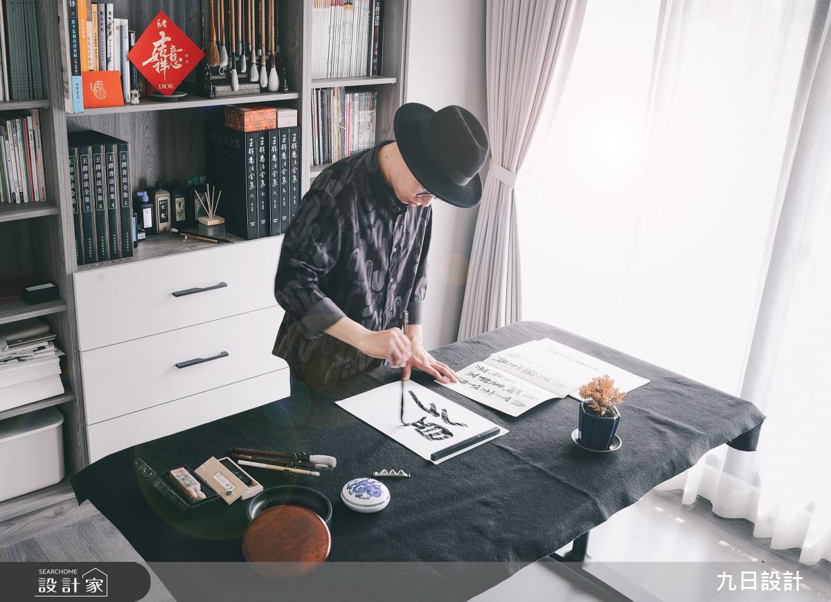 35坪新成屋(5年以下)＿混搭風書房案例圖片＿九日室內裝修設計＿九日_85之39
