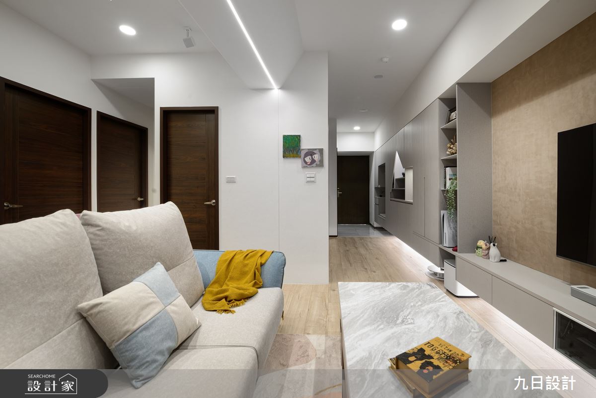 18坪新成屋(5年以下)＿北歐風玄關客廳案例圖片＿九日室內裝修設計＿九日_86之10