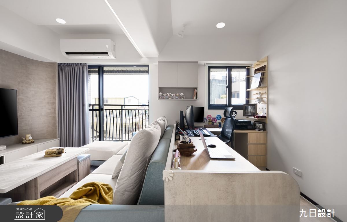 18坪新成屋(5年以下)＿北歐風客廳書房工作區案例圖片＿九日室內裝修設計＿九日_86之13