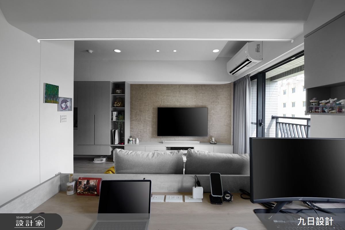 18坪新成屋(5年以下)＿北歐風客廳書房工作區案例圖片＿九日室內裝修設計＿九日_86之15