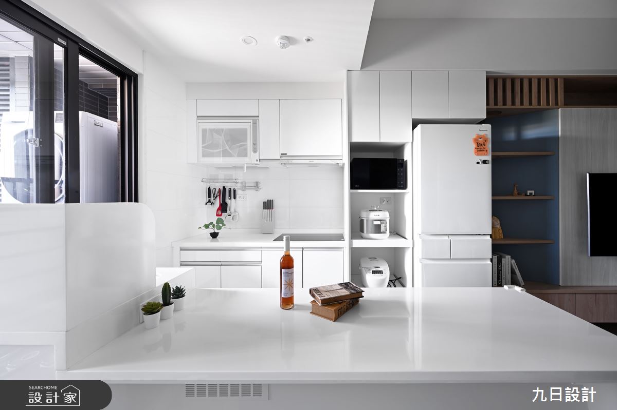 18坪新成屋(5年以下)＿北歐風餐廳廚房中島案例圖片＿九日室內裝修設計＿九日_89之11