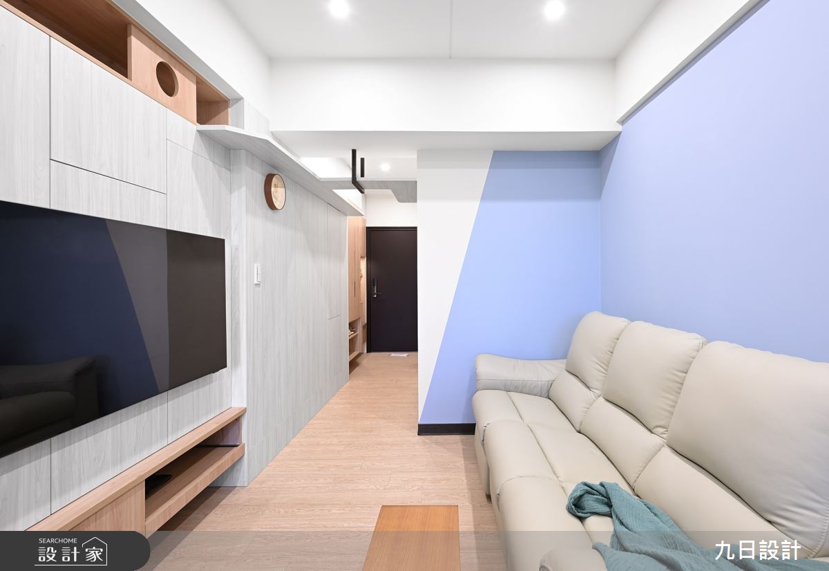 18坪新成屋(5年以下)＿北歐風玄關客廳案例圖片＿九日室內裝修設計＿九日_89之17