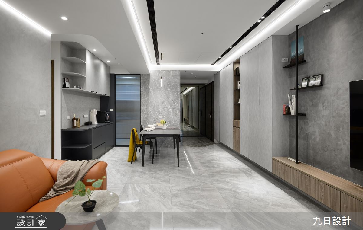 30坪新成屋(5年以下)＿現代風玄關客廳餐廳案例圖片＿九日室內裝修設計＿九日_90之22