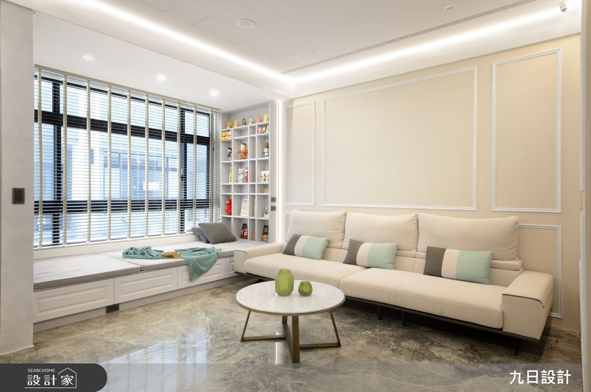 109坪新成屋(5年以下)＿現代美式風客廳臥榻案例圖片＿九日室內裝修設計＿九日_91之4