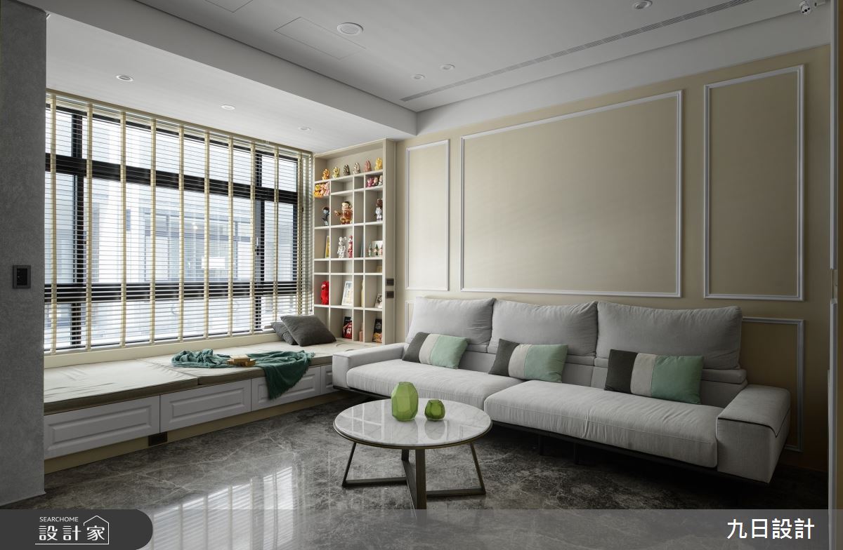 109坪新成屋(5年以下)＿現代美式風客廳臥榻案例圖片＿九日室內裝修設計＿九日_91之5