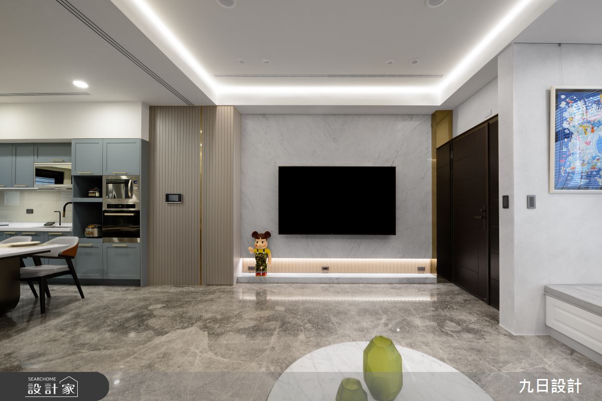 109坪新成屋(5年以下)＿現代美式風玄關客廳餐廳案例圖片＿九日室內裝修設計＿九日_91之1