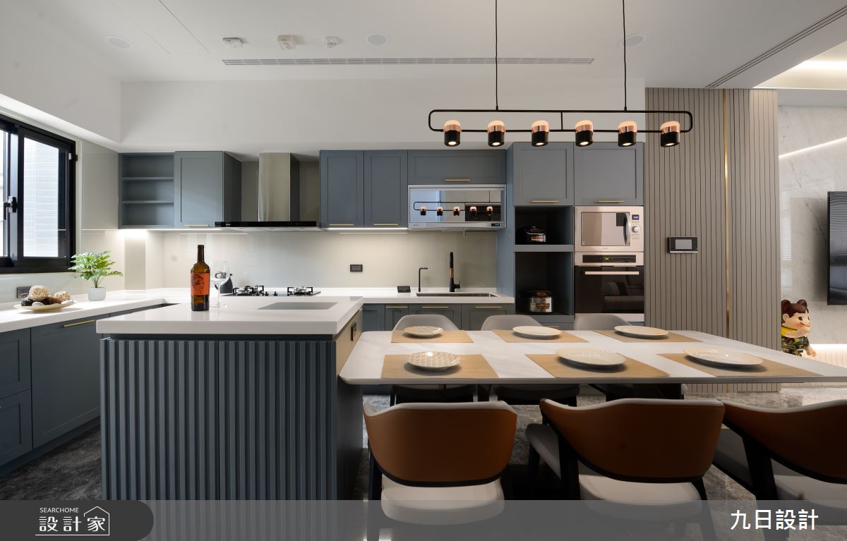 109坪新成屋(5年以下)＿現代美式風餐廳廚房中島案例圖片＿九日室內裝修設計＿九日_91之18