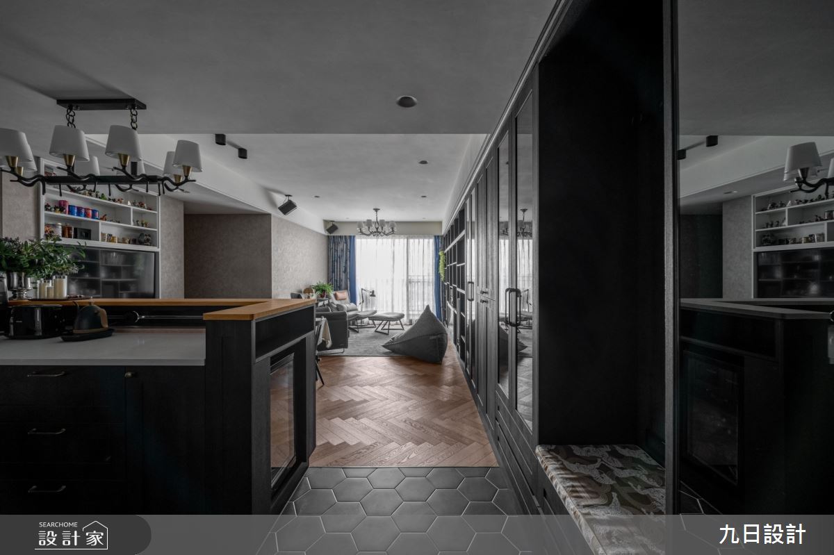 26坪新成屋(5年以下)＿歌德鄉村風玄關吧檯中島案例圖片＿九日室內裝修設計＿九日_95之2