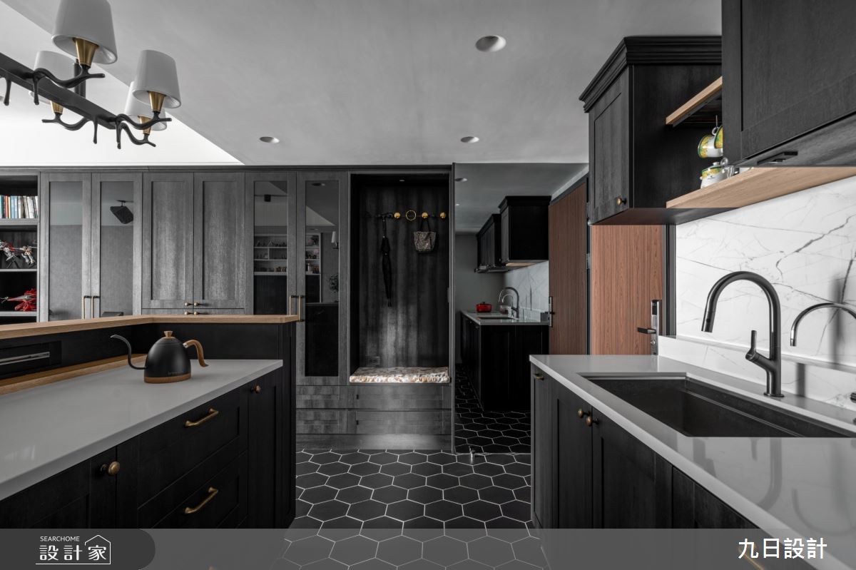26坪新成屋(5年以下)＿歌德鄉村風廚房吧檯中島案例圖片＿九日室內裝修設計＿九日_95之5