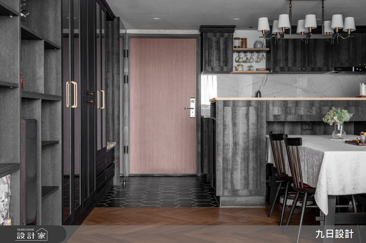 26坪新成屋(5年以下)＿歌德鄉村風玄關餐廳吧檯中島案例圖片＿九日室內裝修設計＿九日_95之6
