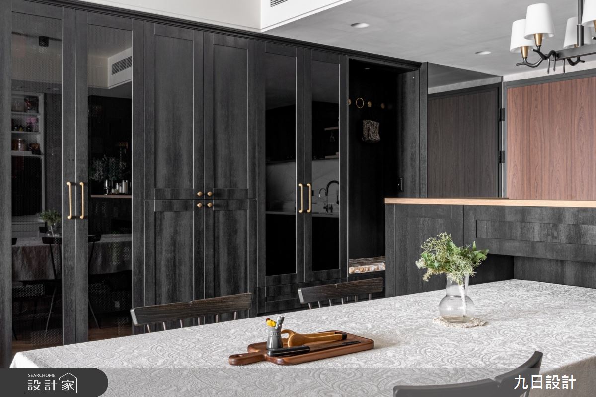 26坪新成屋(5年以下)＿歌德鄉村風餐廳吧檯中島案例圖片＿九日室內裝修設計＿九日_95之7