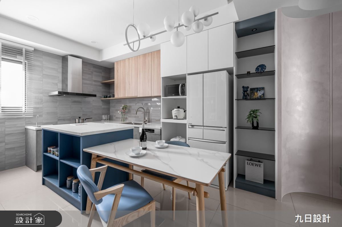 48坪新成屋(5年以下)＿現代風餐廳廚房中島案例圖片＿九日室內裝修設計＿九日_96之14