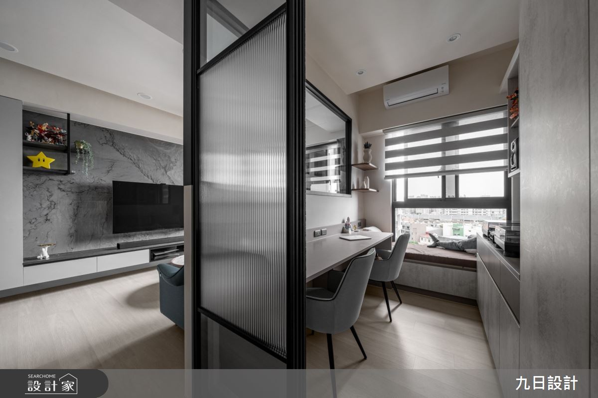 20坪新成屋(5年以下)＿現代風客廳書房臥榻案例圖片＿九日室內裝修設計＿九日_99之11